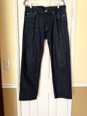 Hugo Boss Men’s Dark Indigo Straight Denim Jeans Size 36